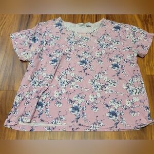 Shenanigans Womens Floral Themed Top, Tag Size 1X